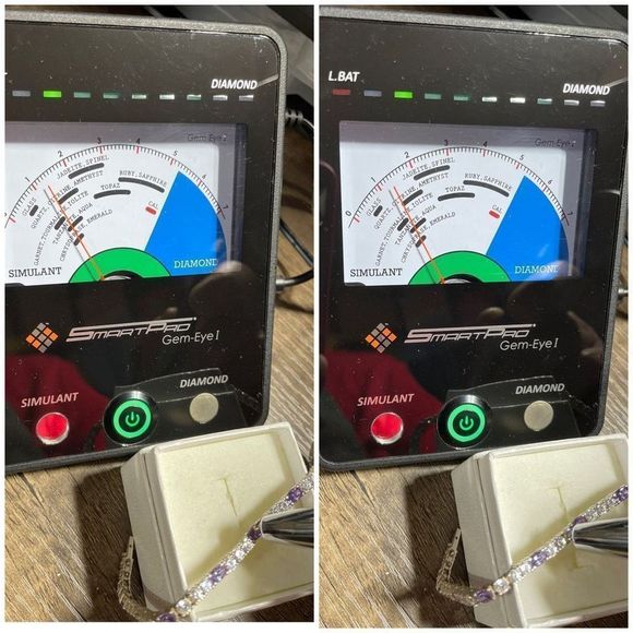 925 Sterling Silver Amethyst Tennis Bracelet 7.5” Long - Picture 5 of 8